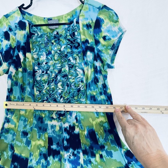Rabbit Rabbit Rabbit Designs Dress Womens 10 Multicolor Tie Dye Ruffle Swing - Picture 6 of 13